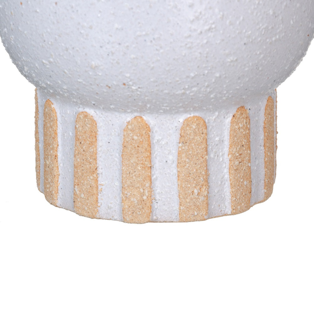 JARRÓN BLANCO CERÁMICA DECORACIÓN 12,50 X 12,50 X 18 CM