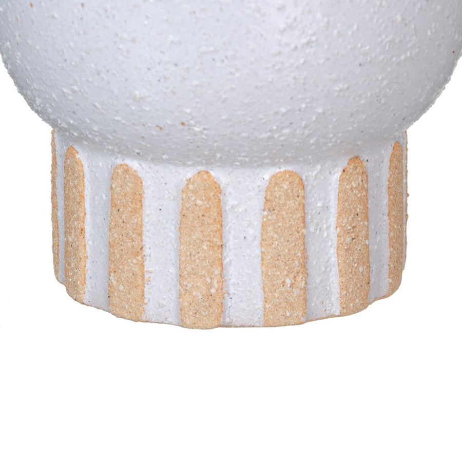JARRÓN BLANCO CERÁMICA DECORACIÓN 12,50 X 12,50 X 18 CM
