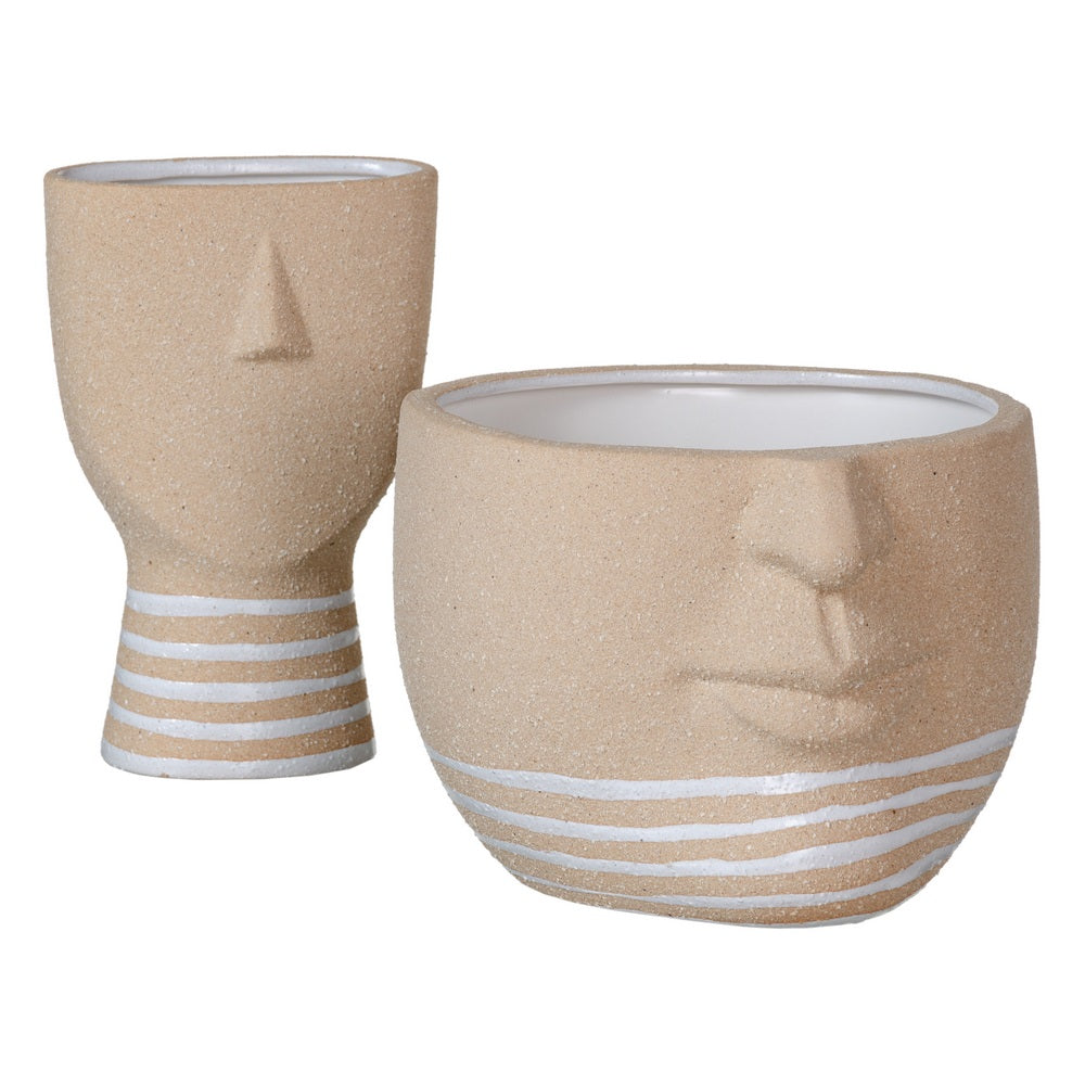 NATURAL POT CERAMIC DECORATION 14 X 9 X 21.50 CM