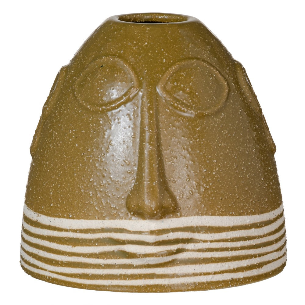 JARRÓN MARRÓN CERÁMICA DECORACIÓN 18 X 17 X 16 CM