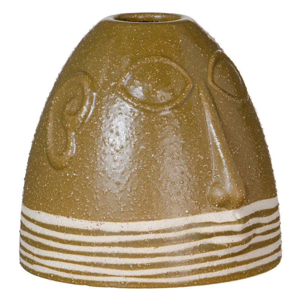 JARRÓN MARRÓN CERÁMICA DECORACIÓN 18 X 17 X 16 CM
