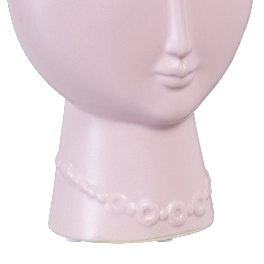 MACETERO CARA MALVA CERÁMICA DECORACIÓN 15 X 8,50 X 19 CM