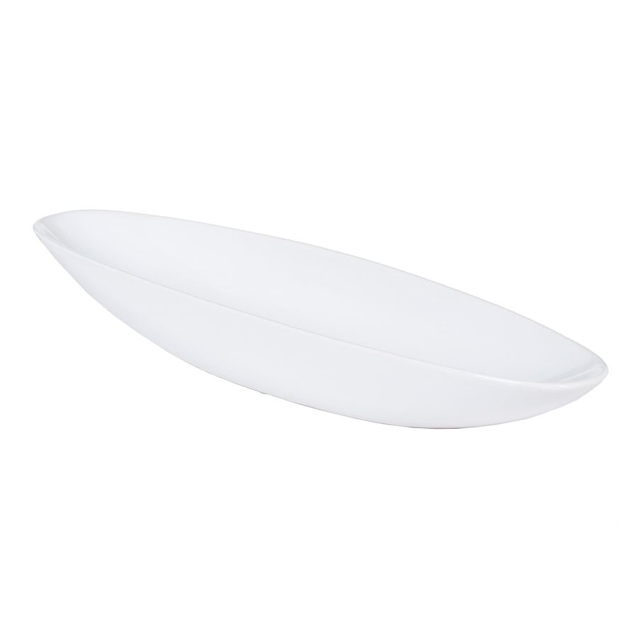 CENTRO MESA BLANCO CERÁMICA DECORACIÓN 39,50 X 10,50 X 5 CM