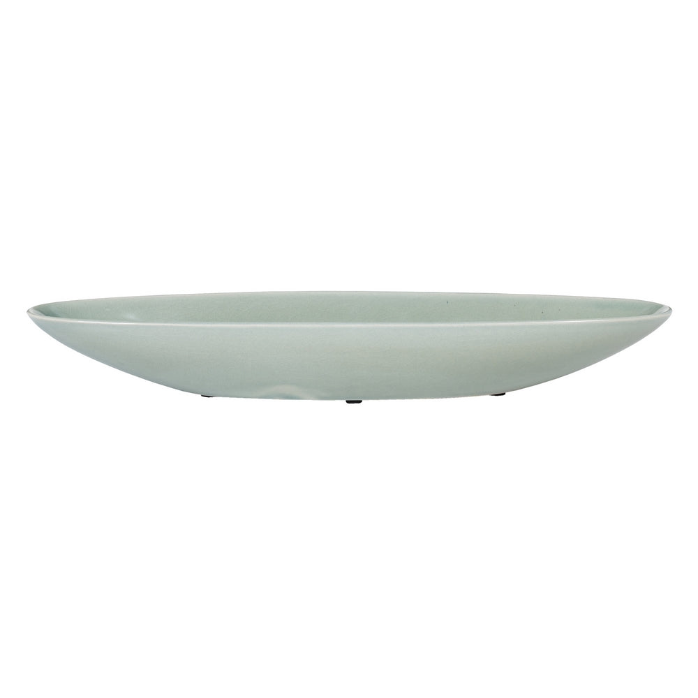 CENTRO MESA AZUL CERÁMICA DECORACIÓN 39,50 X 10,50 X 5 CM