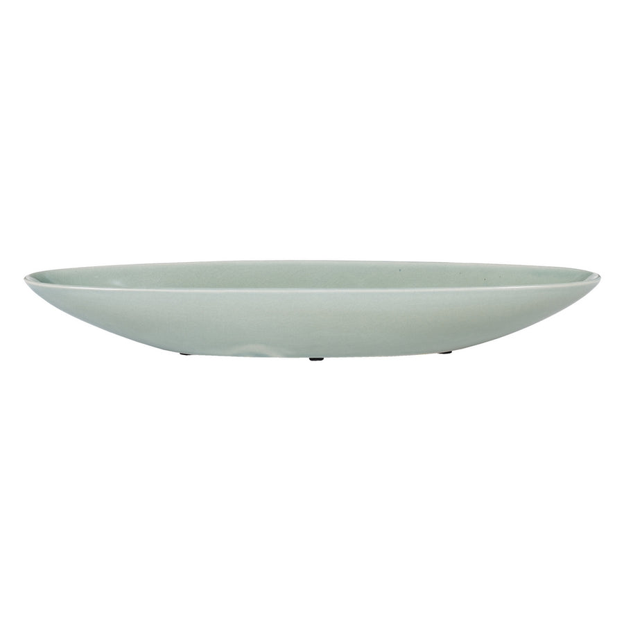 CENTRO MESA AZUL CERÁMICA DECORACIÓN 39,50 X 10,50 X 5 CM