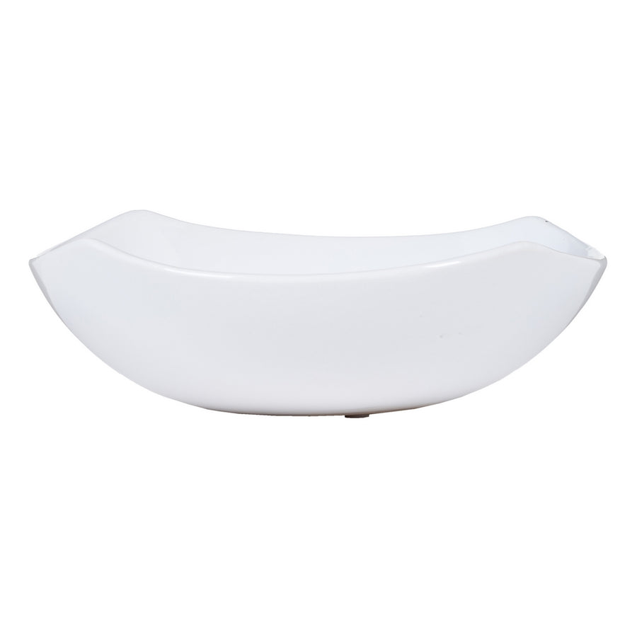 CENTRO MESA BLANCO CERÁMICA DECORACIÓN 22,50 X 22,50 X 7 CM