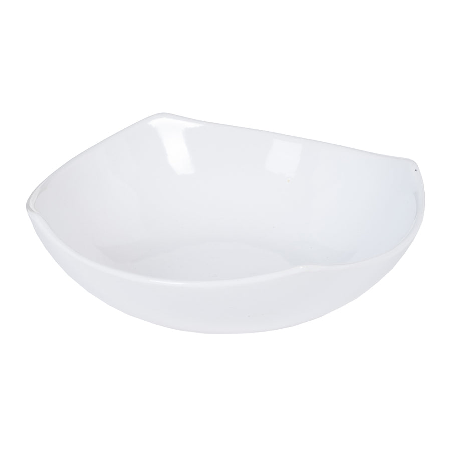WHITE CERAMIC DECORATIVE CENTERPIECE 22.50 X 22.50 X 7 CM