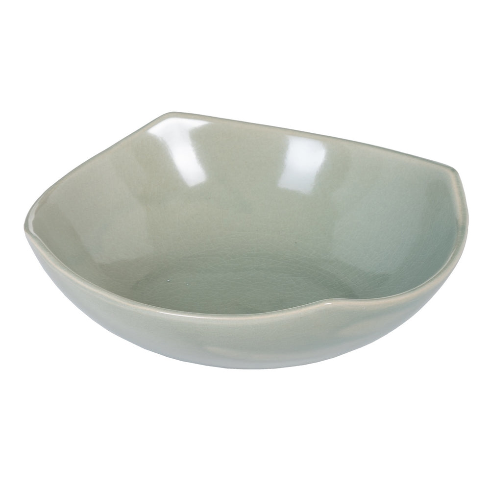 LIGHT BLUE CERAMIC CENTERPIECE 22.50 X 22.50 X 7 CM