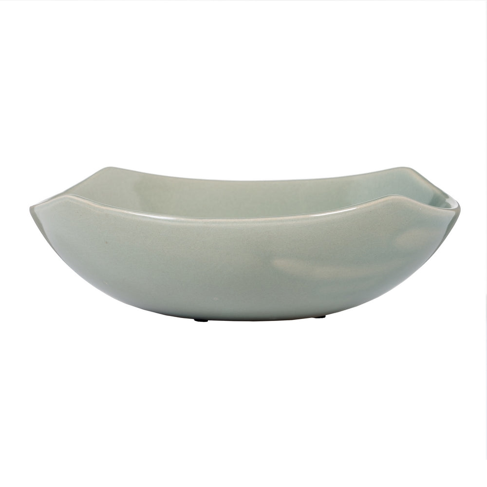 LIGHT BLUE CERAMIC CENTERPIECE 22.50 X 22.50 X 7 CM