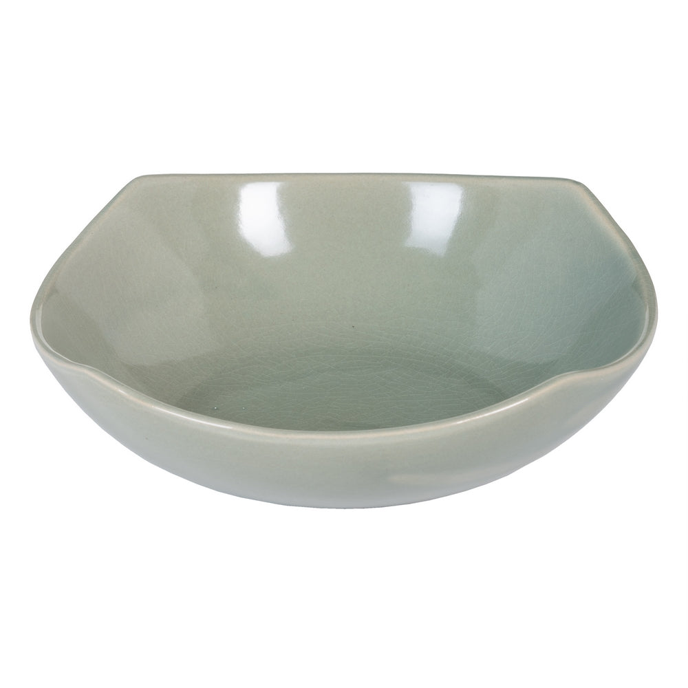 LIGHT BLUE CERAMIC CENTERPIECE 22.50 X 22.50 X 7 CM