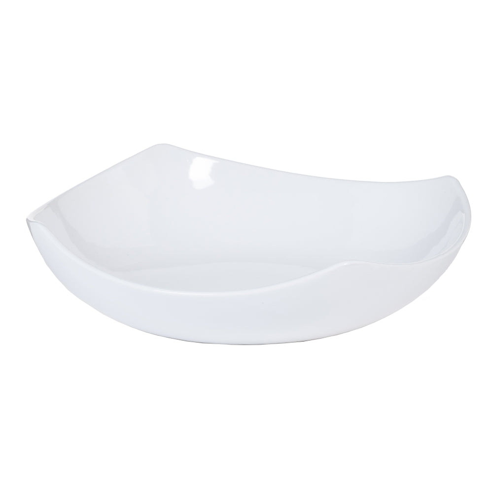 WHITE CERAMIC TABLE CENTERPIECE DECORATION 29.50 X 29.50 X 8 CM