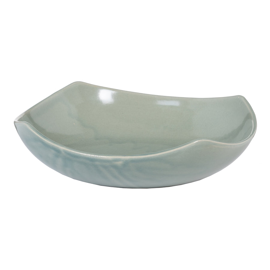 LIGHT BLUE CERAMIC TABLE CENTERPIECE 29.50 X 29.50 X 8 CM