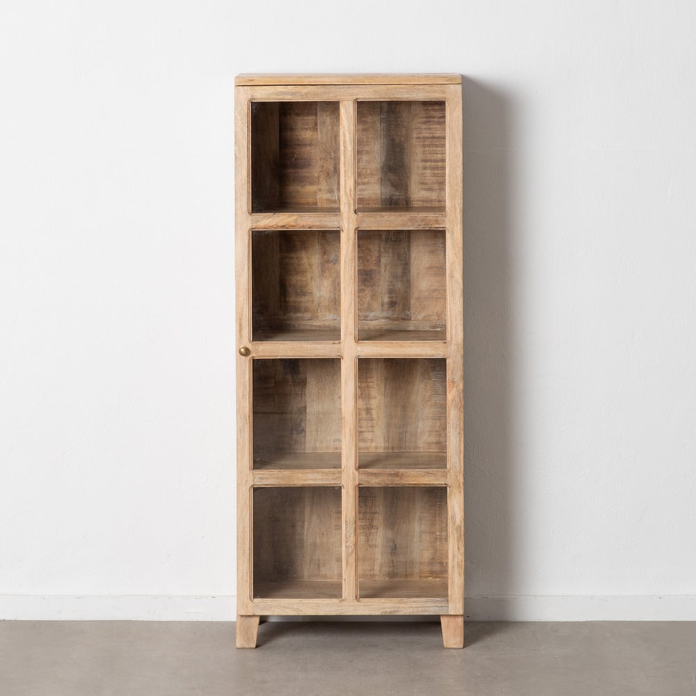 VITRINA BLANCO ROZADO MADERA DE MANGO 60 X 35,50 X 157,50 CM
