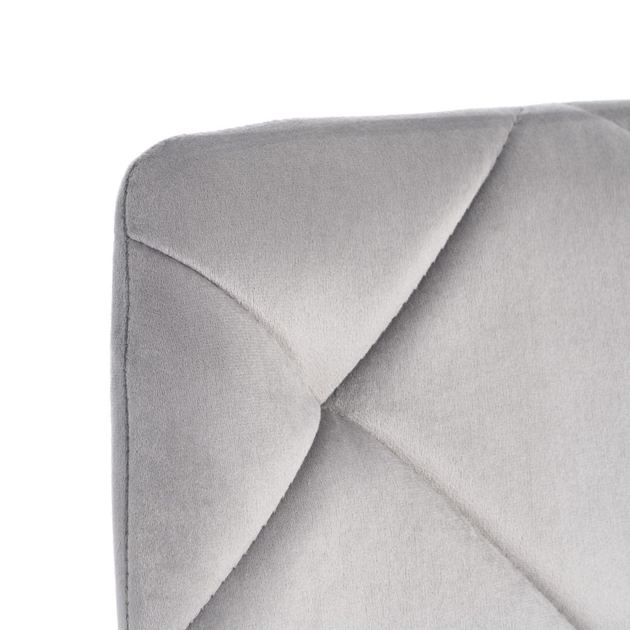SILLA TERCIOPELO GRIS TEJIDO-METAL 45 X 50 X 86 CM