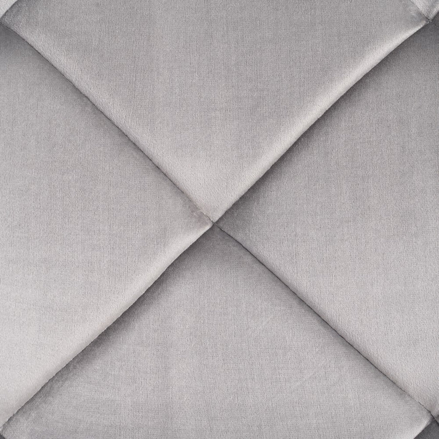 SILLA TERCIOPELO GRIS TEJIDO-METAL 45 X 50 X 86 CM