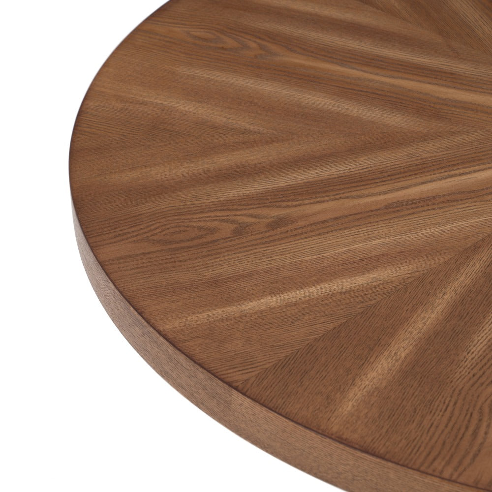 MESA COMEDOR NATURAL-NEGRO DM-METAL 100 X 100 X 76 CM