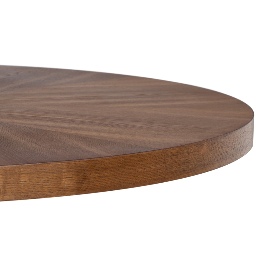 MESA COMEDOR NATURAL-NEGRO DM-METAL 100 X 100 X 76 CM