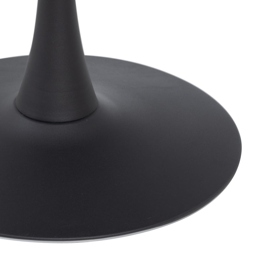 MESA COMEDOR NATURAL-NEGRO DM-METAL 100 X 100 X 76 CM