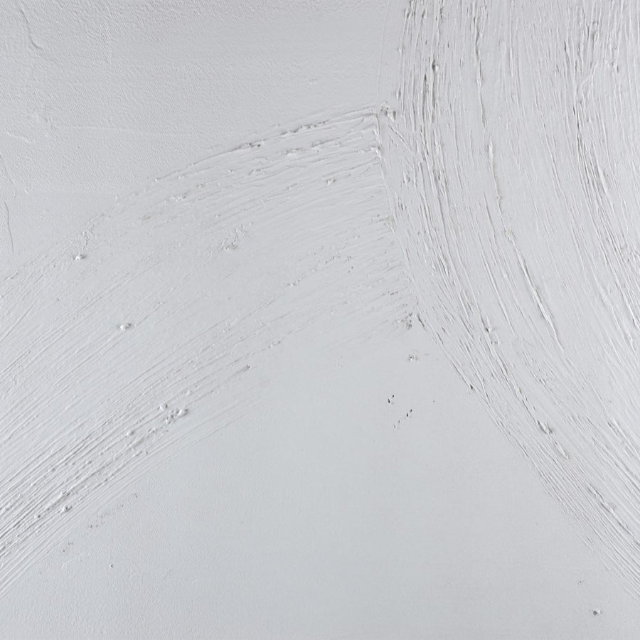 S/2 MURAL PARED ABSTRACTO BLANCO RESINA 135 X 3,50 X 90 CM
