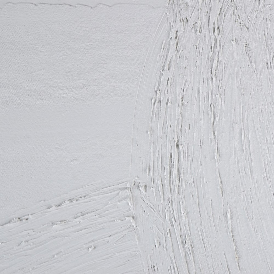S/2 MURAL PARED ABSTRACTO BLANCO RESINA 135 X 3,50 X 90 CM