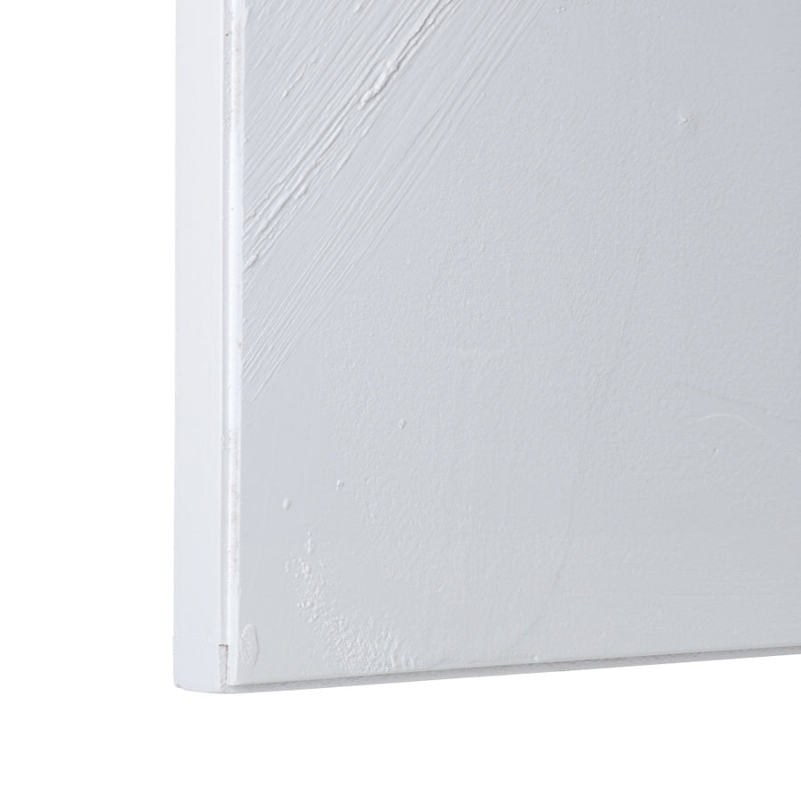 S/2 MURAL PARED ABSTRACTO BLANCO RESINA 135 X 3,50 X 90 CM