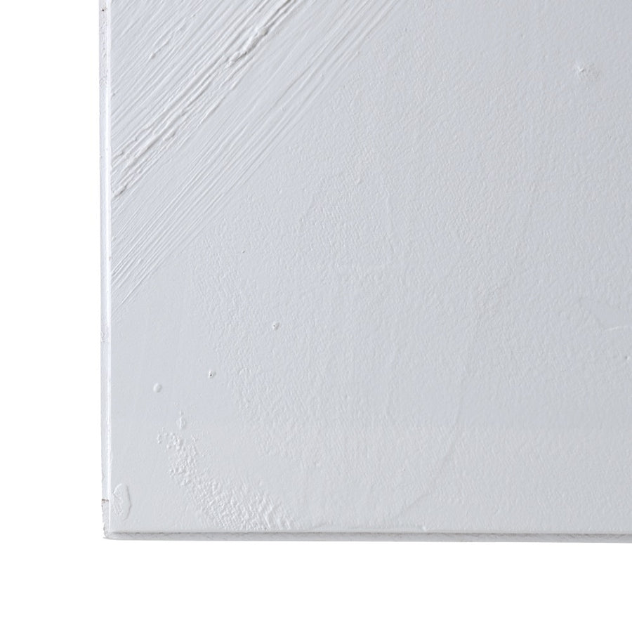 S/2 MURAL PARED ABSTRACTO BLANCO RESINA 135 X 3,50 X 90 CM
