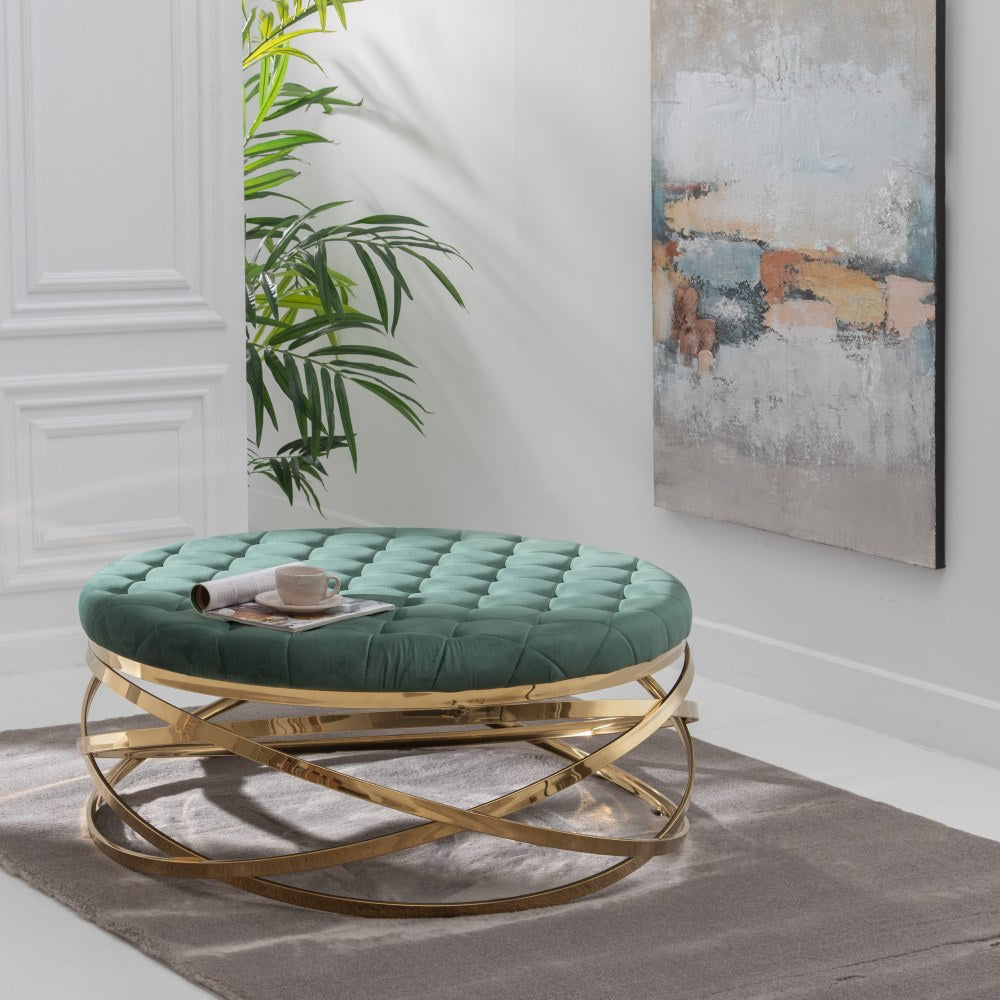 GREEN COFFEE TABLE LIVING ROOM 110 X 110 X 43 CM