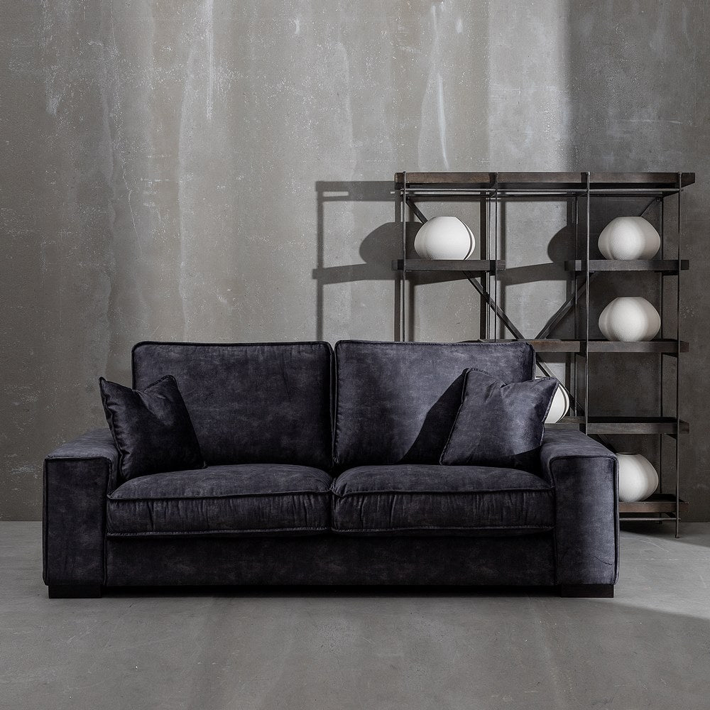 SOF� 3 PLAZAS GRIS OSCURO TEJIDO SAL�N 230 X 93 X 97 CM