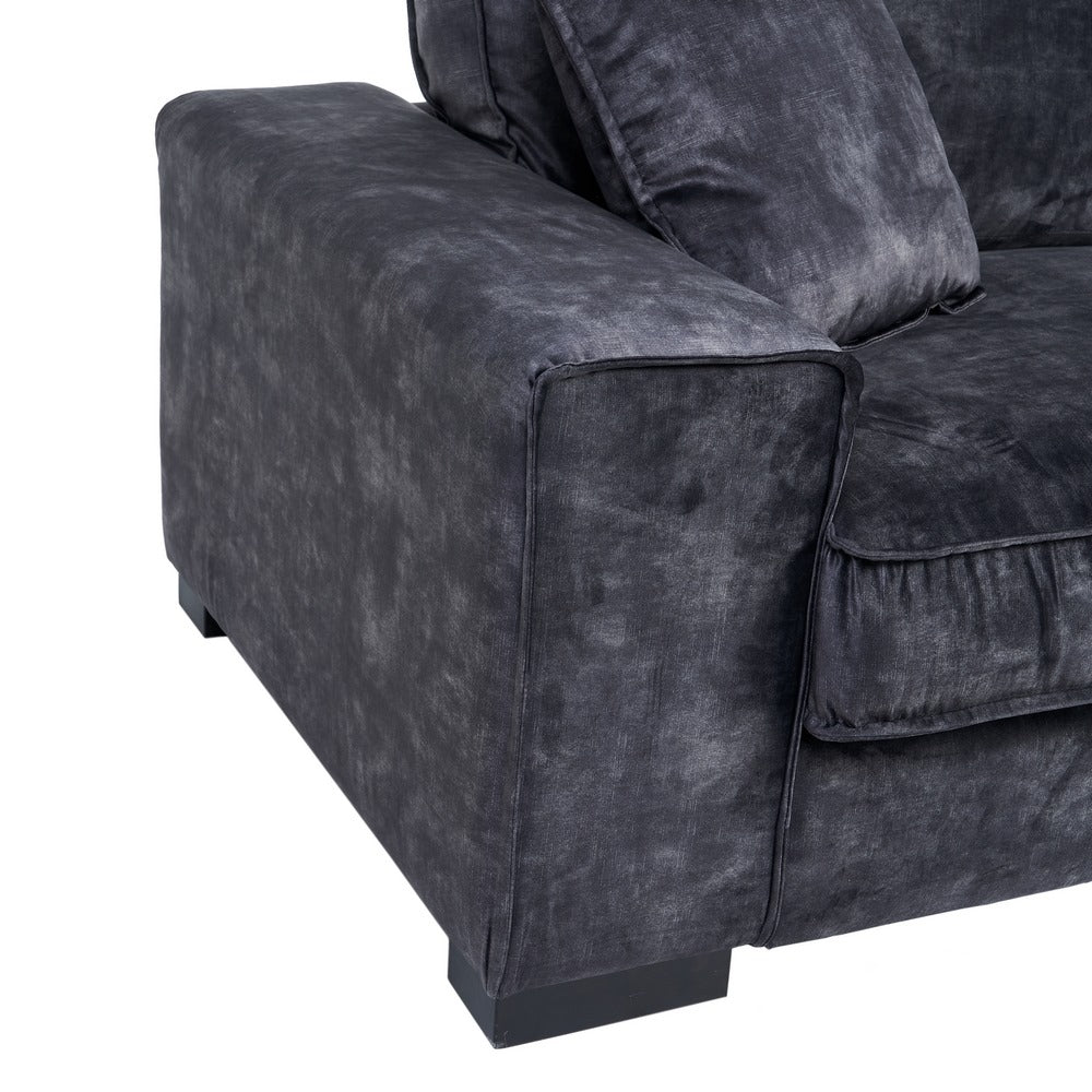 SOF� 3 PLAZAS GRIS OSCURO TEJIDO SAL�N 230 X 93 X 97 CM