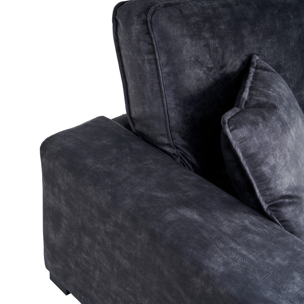 SOF� 3 PLAZAS GRIS OSCURO TEJIDO SAL�N 230 X 93 X 97 CM