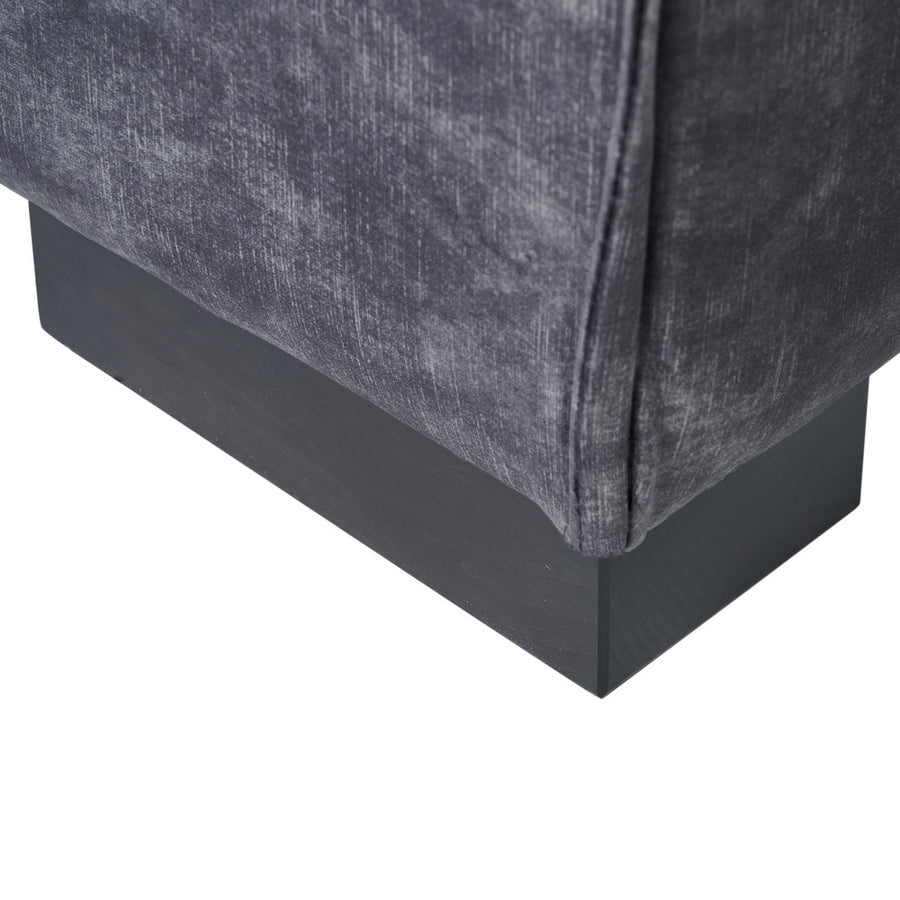 SOFÁ 3 PLAZAS GRIS OSCURO TEJIDO SALÓN 230 X 93 X 97 CM