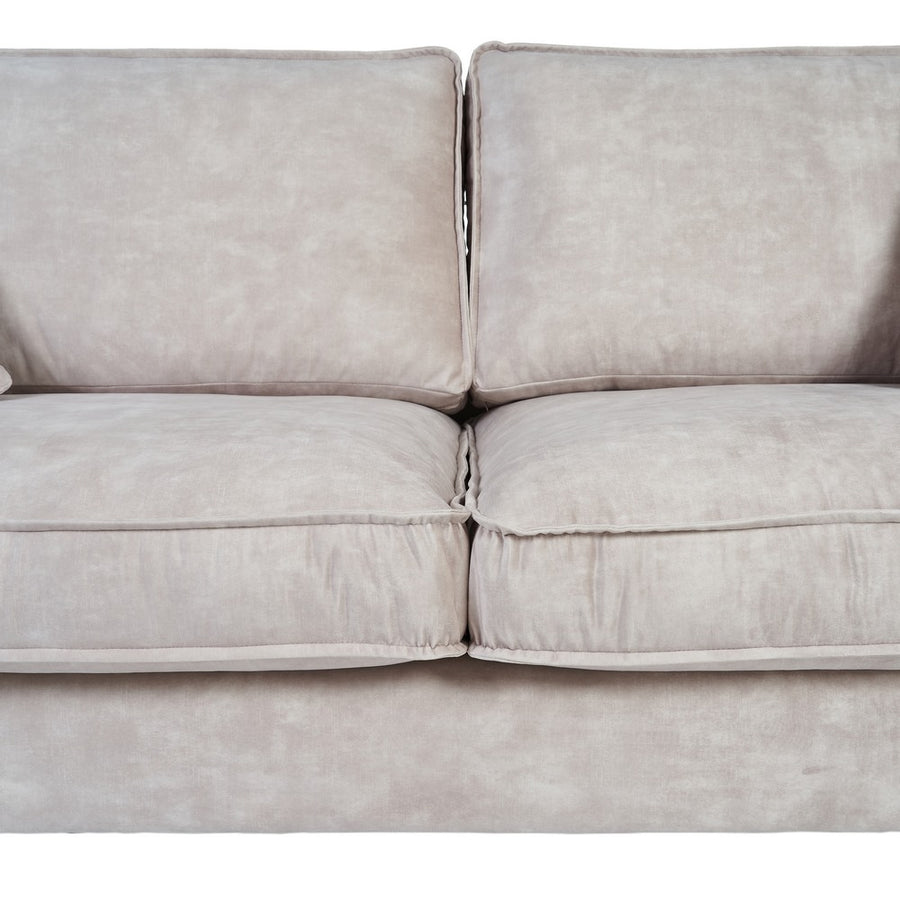 BEIGE FABRIC 4-SEATER SOFA LIVING ROOM 266 X 93 X 97 CM