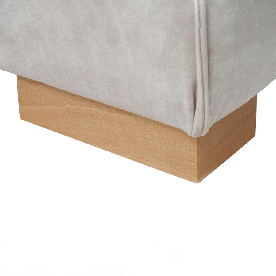 BEIGE FABRIC 4-SEATER SOFA LIVING ROOM 266 X 93 X 97 CM