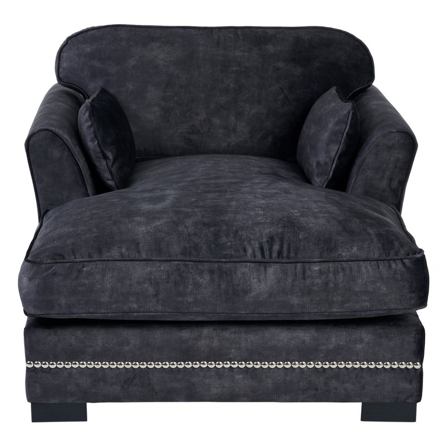 SOFÁ CHAISE LONGUE GRIS OSCURO TEJIDO 114 X 155 X 92 CM