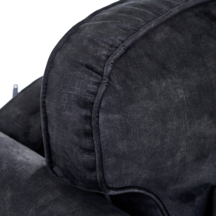 SOFÁ CHAISE LONGUE GRIS OSCURO TEJIDO 114 X 155 X 92 CM
