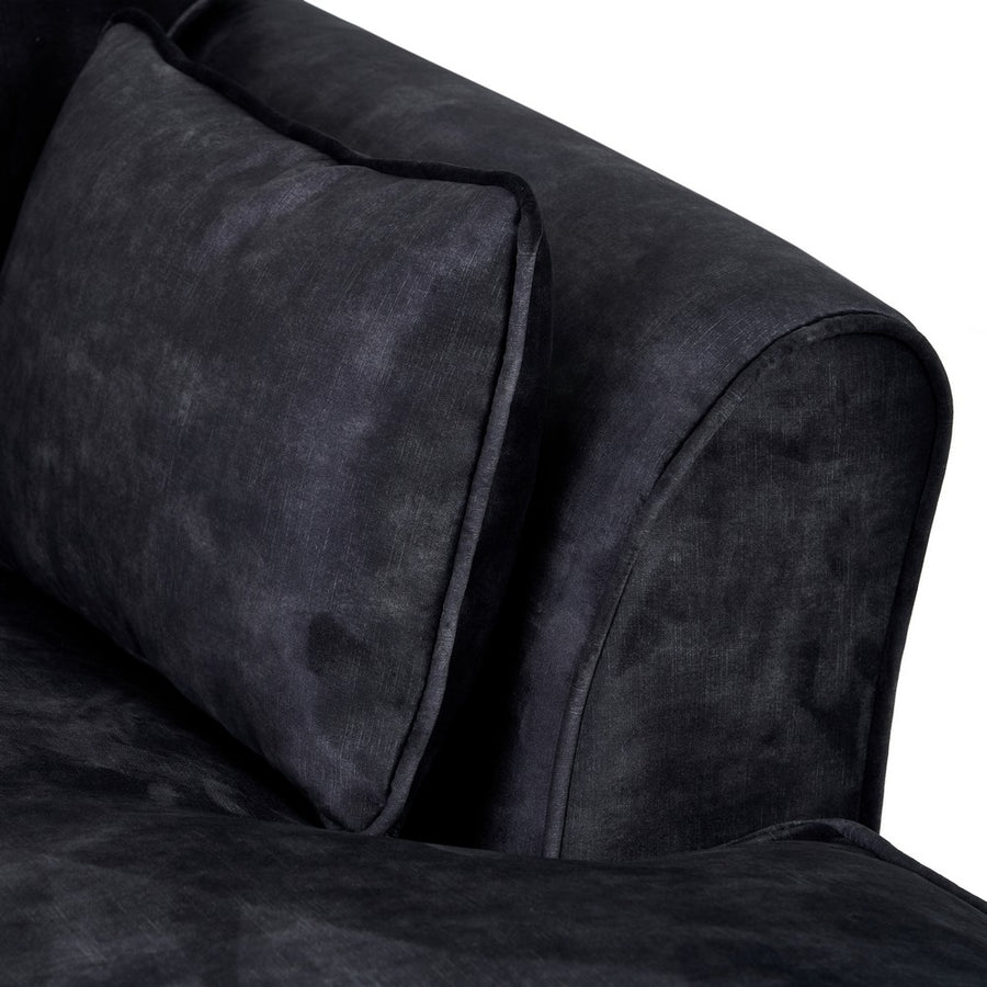 SOFÁ CHAISE LONGUE GRIS OSCURO TEJIDO 114 X 155 X 92 CM