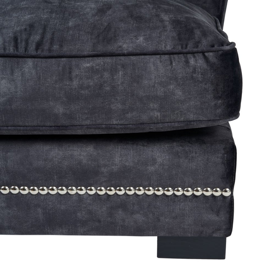 SOFÁ CHAISE LONGUE GRIS OSCURO TEJIDO 114 X 155 X 92 CM