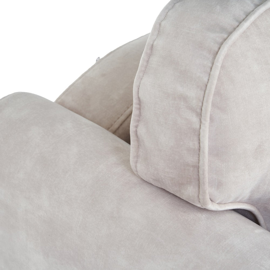 SOFÁ CHAISE LONGUE BEIGE TEJIDO SALÓN 114 X 155 X 92 CM
