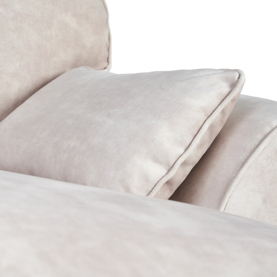 SOFÁ CHAISE LONGUE BEIGE TEJIDO SALÓN 114 X 155 X 92 CM
