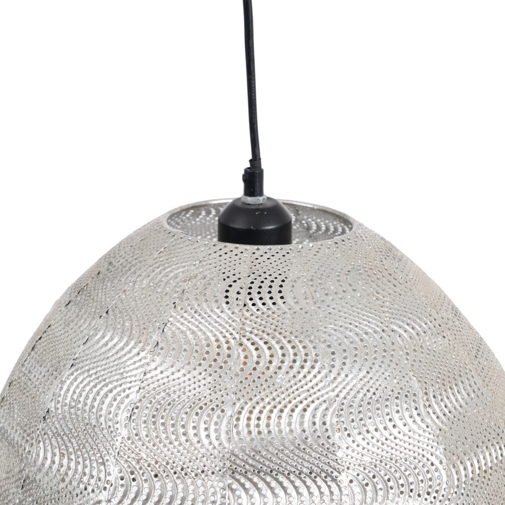 LÁMPARA TECHO PLATA METAL ILUMINACIÓN 37 X 37 X 29 CM