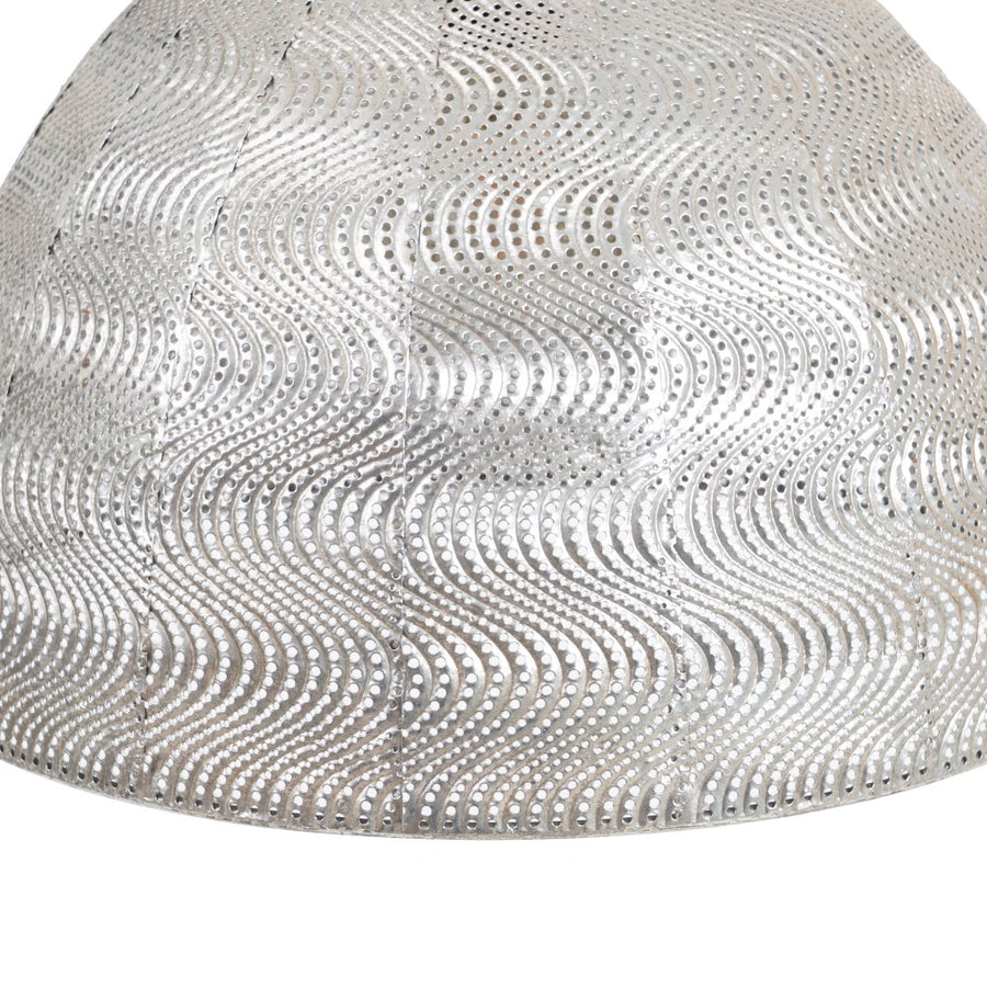 LÁMPARA TECHO PLATA METAL ILUMINACIÓN 37 X 37 X 29 CM