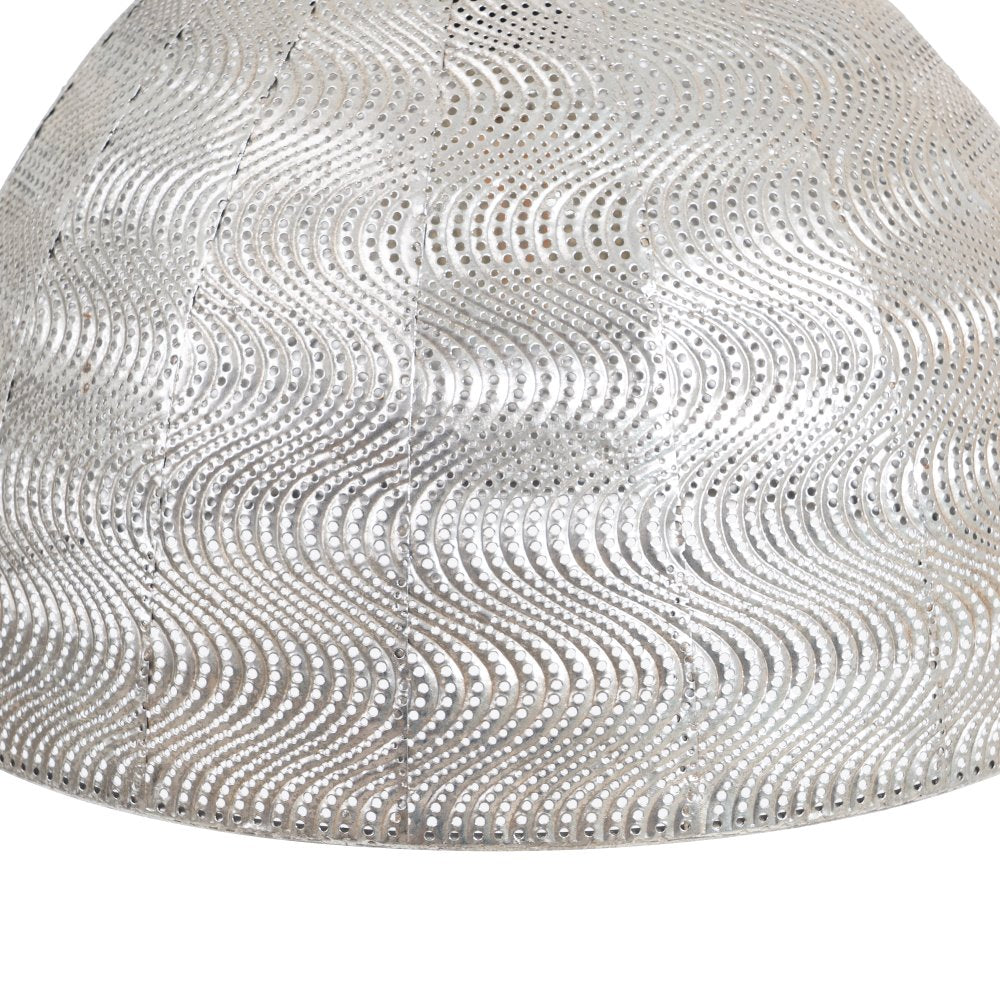 LÁMPARA TECHO PLATA METAL ILUMINACIÓN 37 X 37 X 29 CM