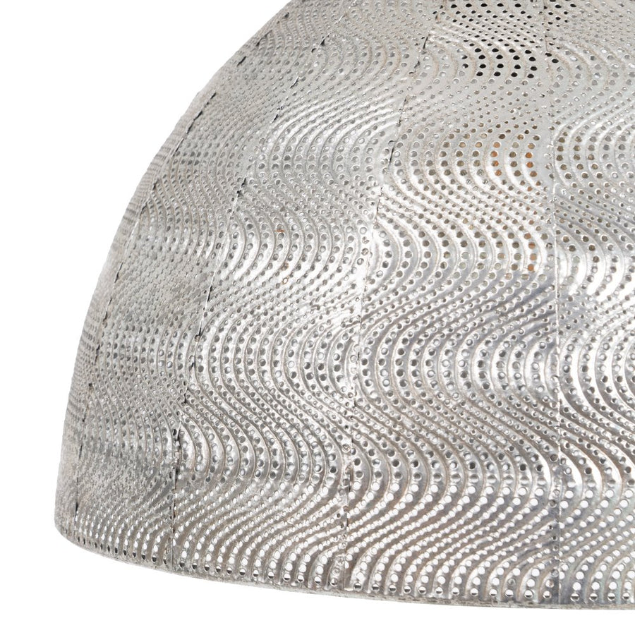 LÁMPARA TECHO PLATA METAL ILUMINACIÓN 37 X 37 X 29 CM