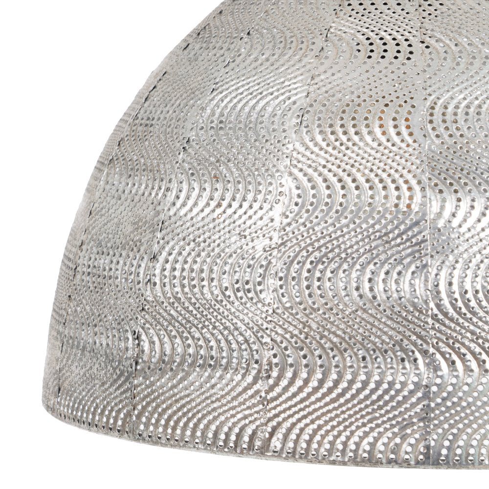 LÁMPARA TECHO PLATA METAL ILUMINACIÓN 37 X 37 X 29 CM