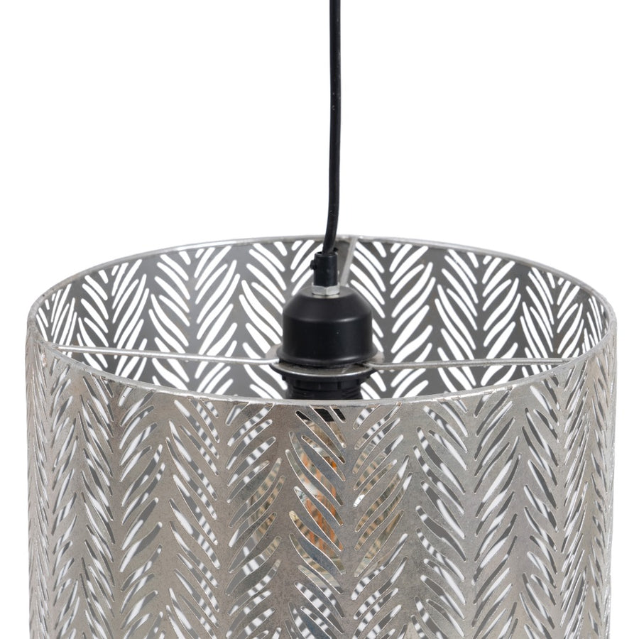 SILVER METAL CEILING LAMP LIGHTING 29.50 X 29.50 X 30 CM
