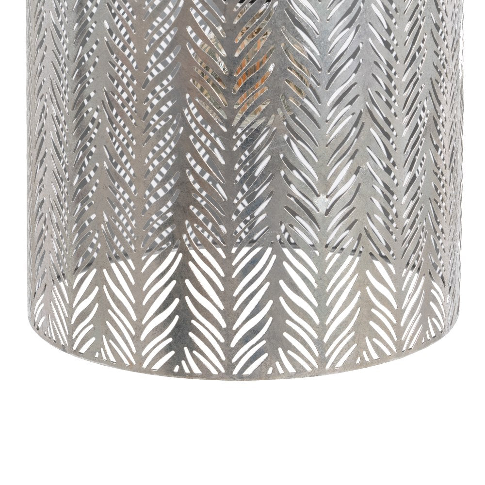 LÁMPARA TECHO PLATA METAL ILUMINACIÓN 29,50 X 29,50 X 30 CM