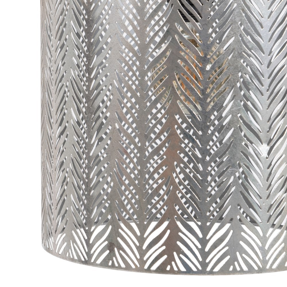 LÁMPARA TECHO PLATA METAL ILUMINACIÓN 29,50 X 29,50 X 30 CM
