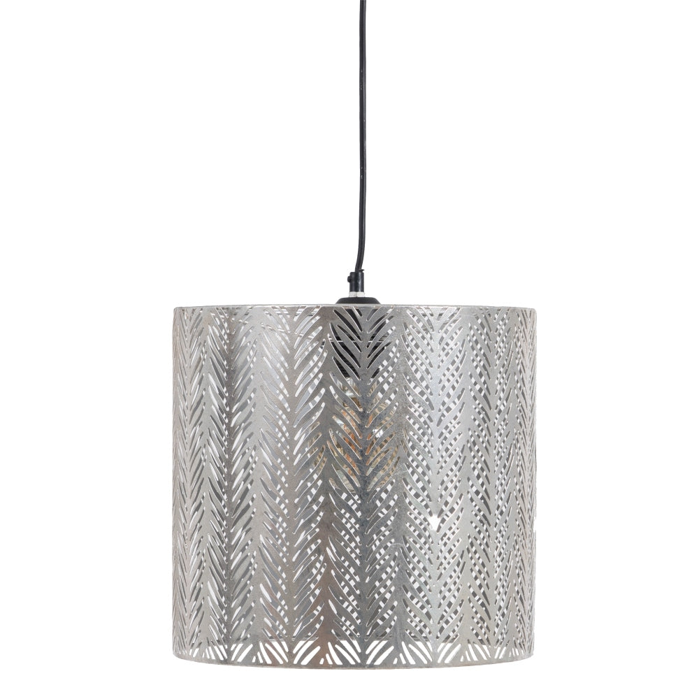 LÁMPARA TECHO PLATA METAL ILUMINACIÓN 29,50 X 29,50 X 30 CM