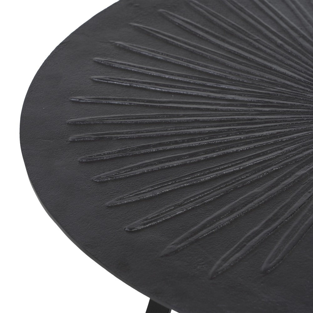 MESA CENTRO NEGRO ALUMINIO/HIERRO SALÓN 80 X 79 X 35 CM