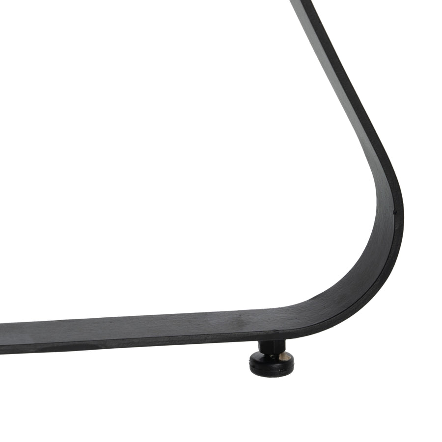 BLACK ALUMINIUM/IRON COFFEE TABLE LIVING ROOM 80 X 79 X 35 CM